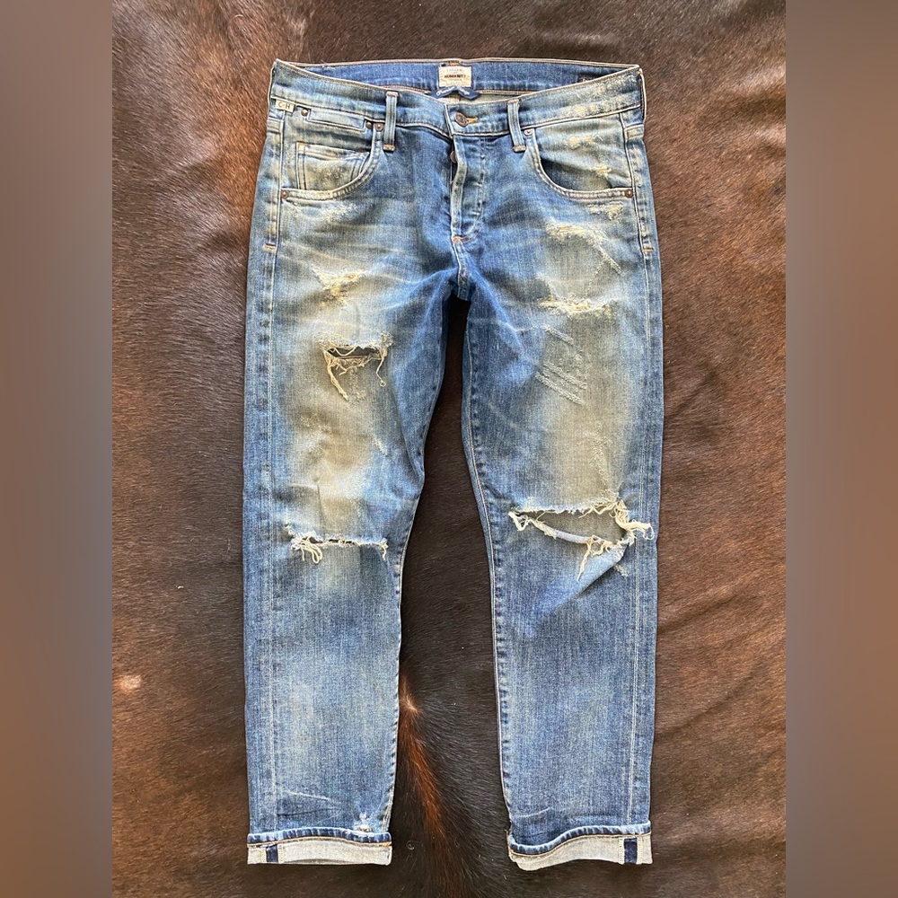Citizens of Humanity Rip It Up Emerson slim boyfriend size 26 cropped vintage